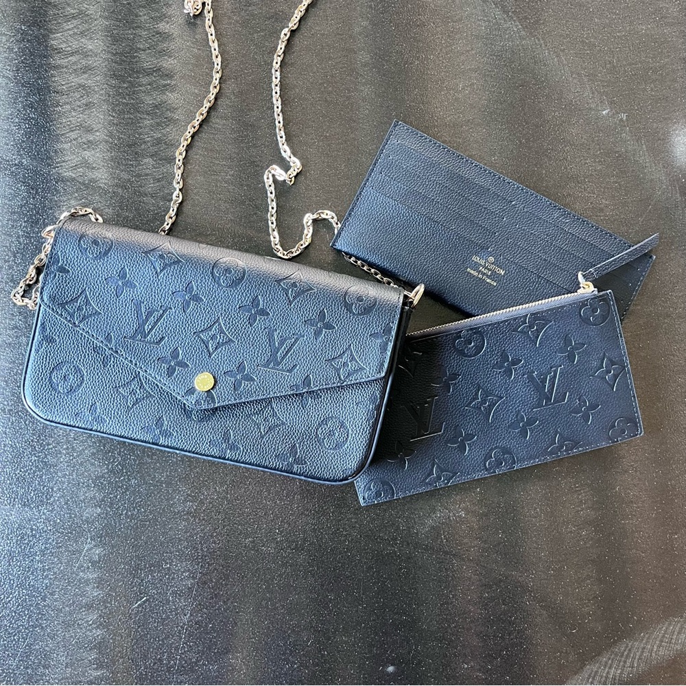 Black envelope luxury inspired bag